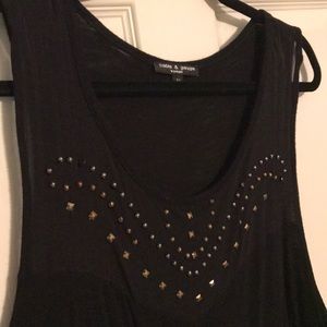 Cable and Gauge fine-knit beaded top sz 2x